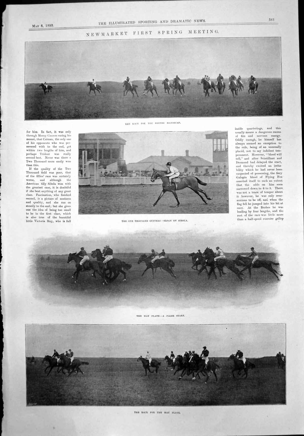 Old Newmarket Ist Spring Meeting Lydia Thompson Prince R Crusoe 1899 Victorian