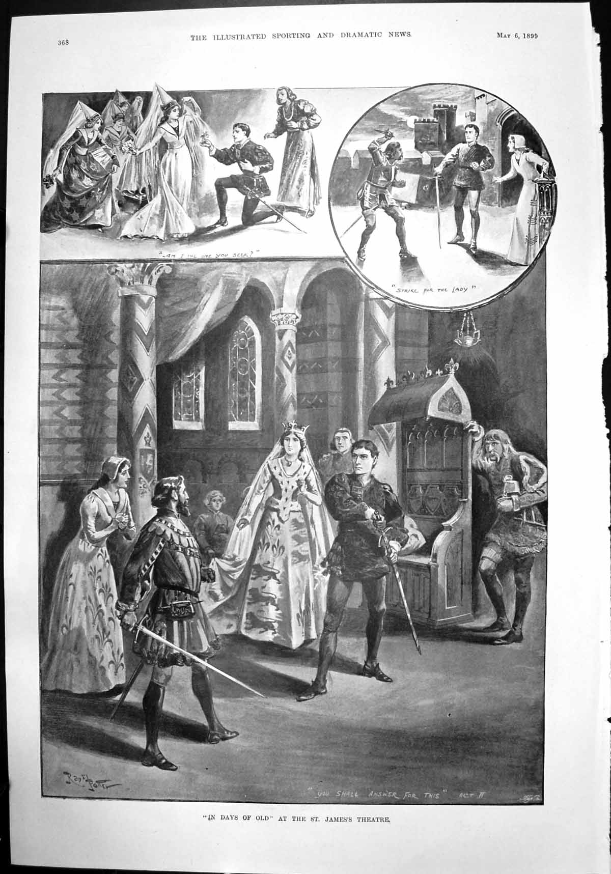 Antique Print Days St James Theatre Fourth Hussars Polo Team Maj Hoare 1899