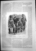 Antique Old Print New South Wales Lancers Lieuts Rundle Osborne Capt Cox 1899