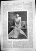 Original Old Antique Print Miss Mabel Terry-Lewis As Muriel Gay Lord Quex 1899