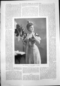 Original Old Antique Print Miss Fortescue As Duchess Strood Gay Lord Quex 1899