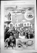 Old Print Greater Britain Exhibition Cairo Gibraltar Brookfield Show Horses1899