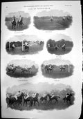 Old Polo Burlingham Changing Ponies Hitting Off Chance Back Throw 1899 19th