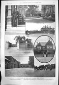 Antique Print Racing Stables Charles Archer Ellesmere House Newmarket 1899 19th