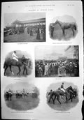 Old Print Racing Hurst Park T Loates Greenan Kirkee Poona Foxhounds 1899 19th