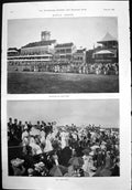 Antique Print Royal Ascot Tattersalls Grand Stand B Macpherson Dancing 1899
