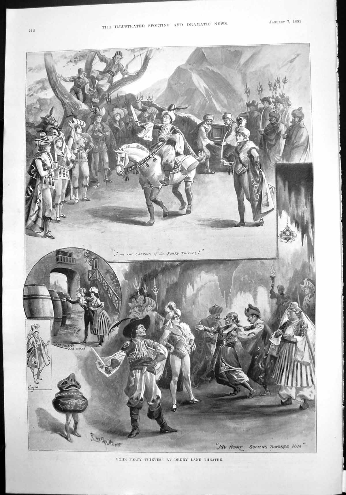 Old Forty Thieves Drury Lane F Terry Don Pedro J Neilson Rosalind 1899 19th