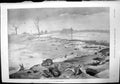 Original Old Antique Print Rabbit Warren Field Burrows Snow 1899 19th
