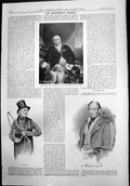 Old Print John Warde Squerrye John Peel Duchess Devonshire Chatsworth1899 19th