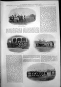 Antique Old Print Football Blackheath Richmond 2Nd Royal Berkshire Team 1899