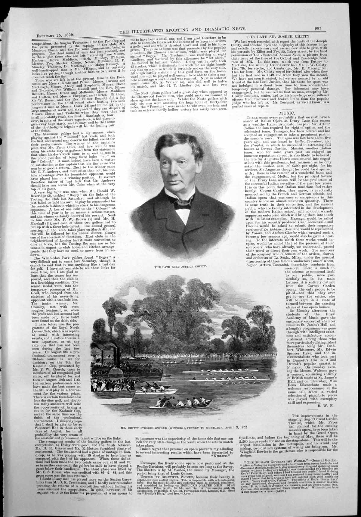 Old Lord Justice Chitty Boat Race Late President Faure Wife Elysee 1899 19th