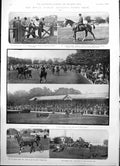 Old Print Royal Dublin Society Horse Show Lady Gentleman Reclining 1904 0 20th