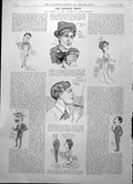 Antique Print Garden Lies St James Theatre Critics Review Caricatures 1904 20th