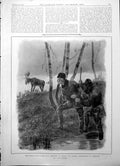 Old Print King Sweden Norway Elk Hunting Jemtland R Caton Woodville 1904 20th