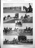 Antique Old Print Bath Country Harriers Horses Hounds Stalking Sketch 1904