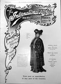 Antique Old Print International Fur Store Advertisement Lady Long Coat 1904