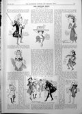 Antique Print Captious Critic Caricatures Actors The Finishing School 1904 20th