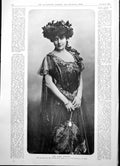 Antique Old Print Miss Norma Whalley Polo Horse Jumping Another Fallen 1904