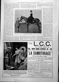 Original Old Antique Print Lady Hilda Mcneill On Horseback Groom 1904 20th