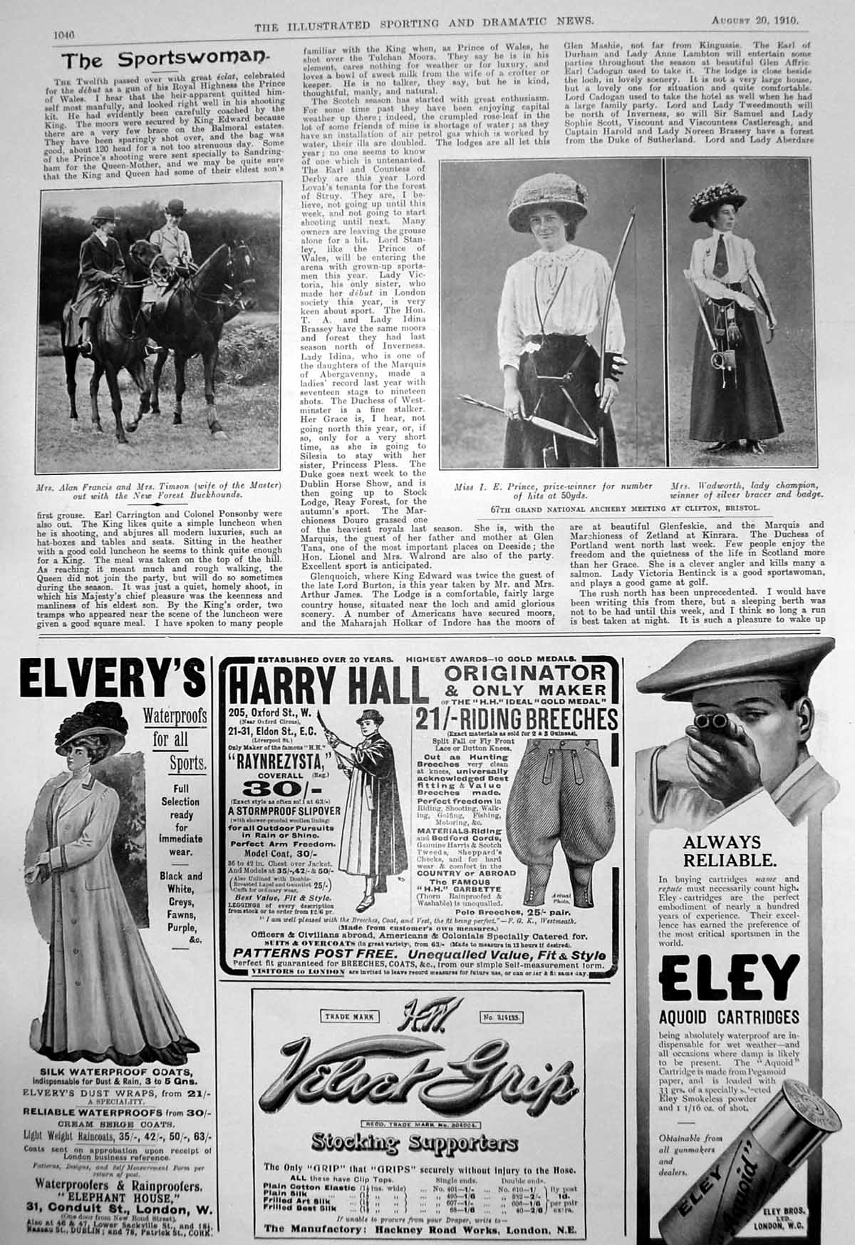 Old Archery Miss Prince Mrs Wadworth Mrs Francis Mrs Timson Hounds191 20th