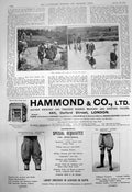 Antique Print Otter Hunting Crossing Stream Hammond Breeches Trousers 1910