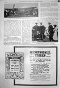Antique Old Print M Moisant Plane Landing Deal Lunch Kempshall Tyres 1910 20th