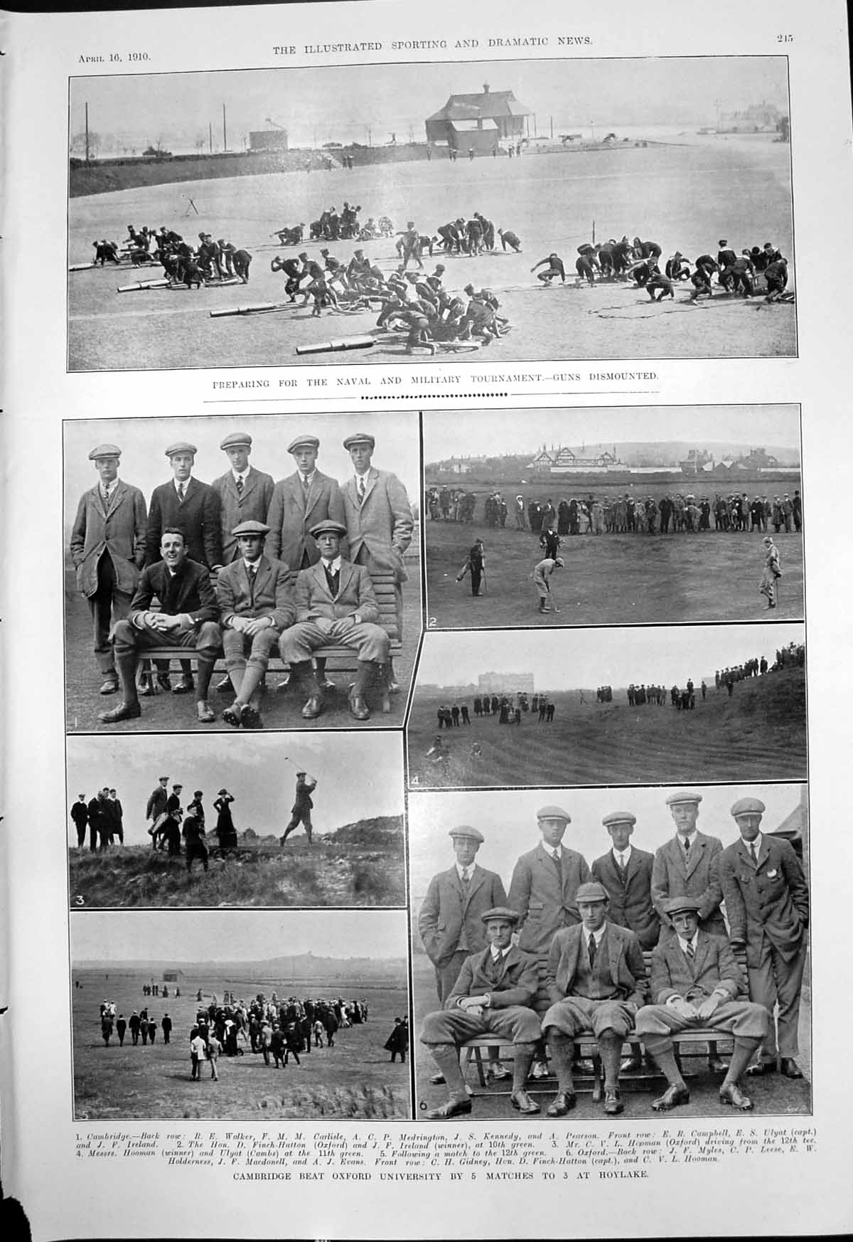 Old Preparing Naval Military Tournament Golf Hoylake Universities 191 20th