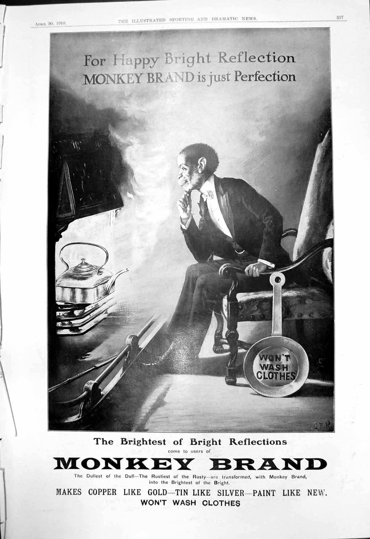 Old Print Monkey Brand Humber Car Pyramid Auto Cycle Trials Amersham 1910 20th