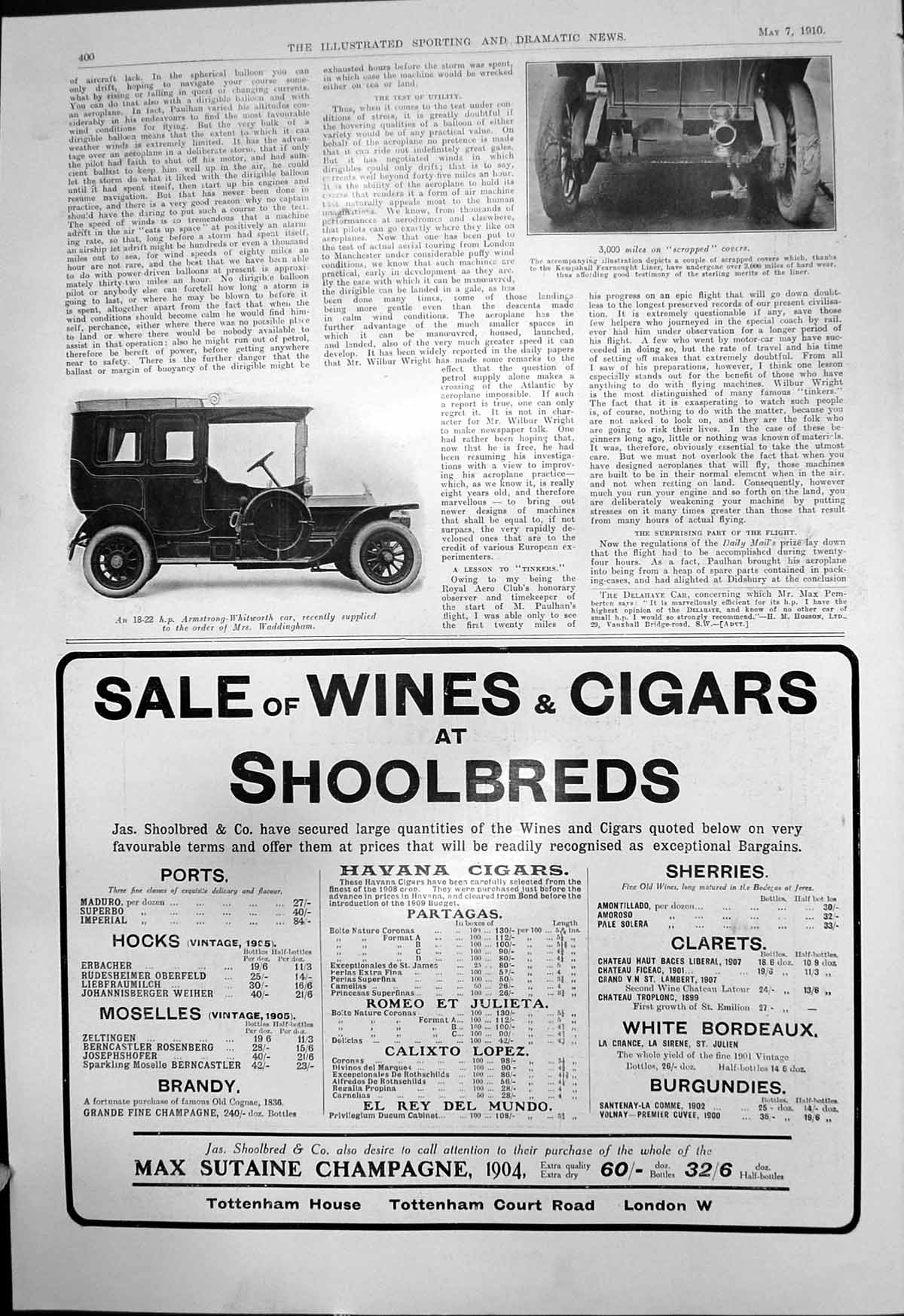 Old 18-22 Hp Armstrong Whitworth Car 3000 Miles Scrapped Covers 1910 19th