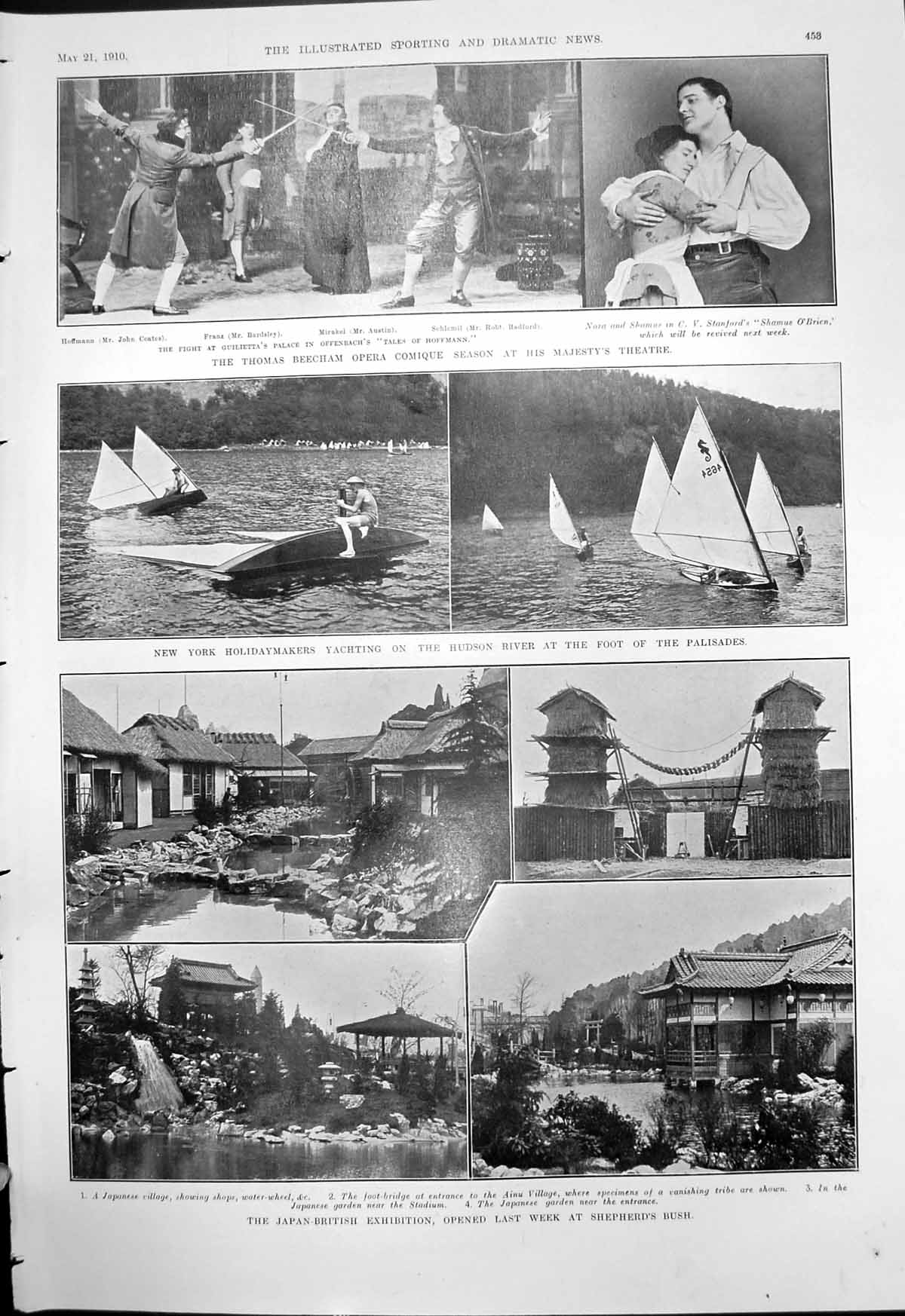 Old Yachting Hudson River Japan British Exhibition Cricket Leeds 1910 20th