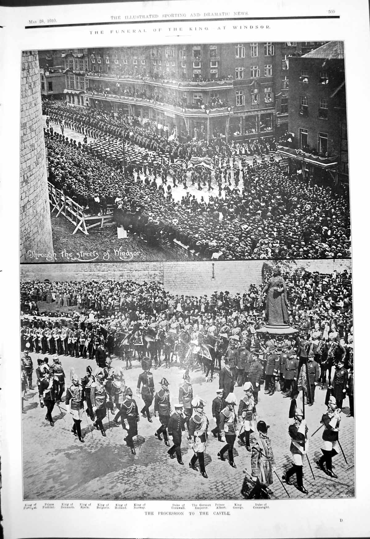 Old Funeral King Windsor Procession Castle Gun Carriage St Georges 19 20th