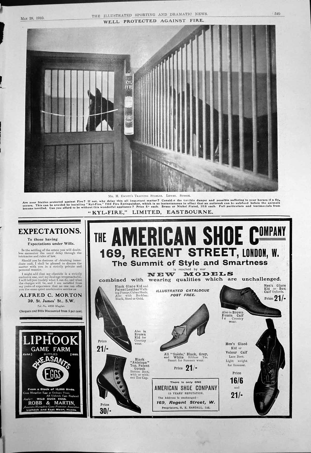 Old Kyl-Fire Escotts Stables American Shoe Co Territorials Daimler 19 20th