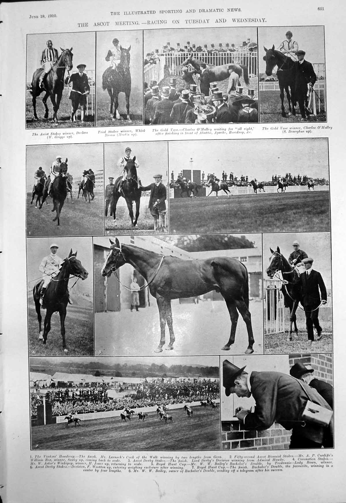 Old Ascot Meeting Cambridge 8S Races Show Agriculture Winchester1910