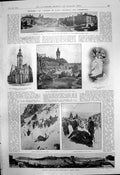 Antique Print Hungary Budapest Szeged Moor Hen Bowder Stone Borrowdale 1910