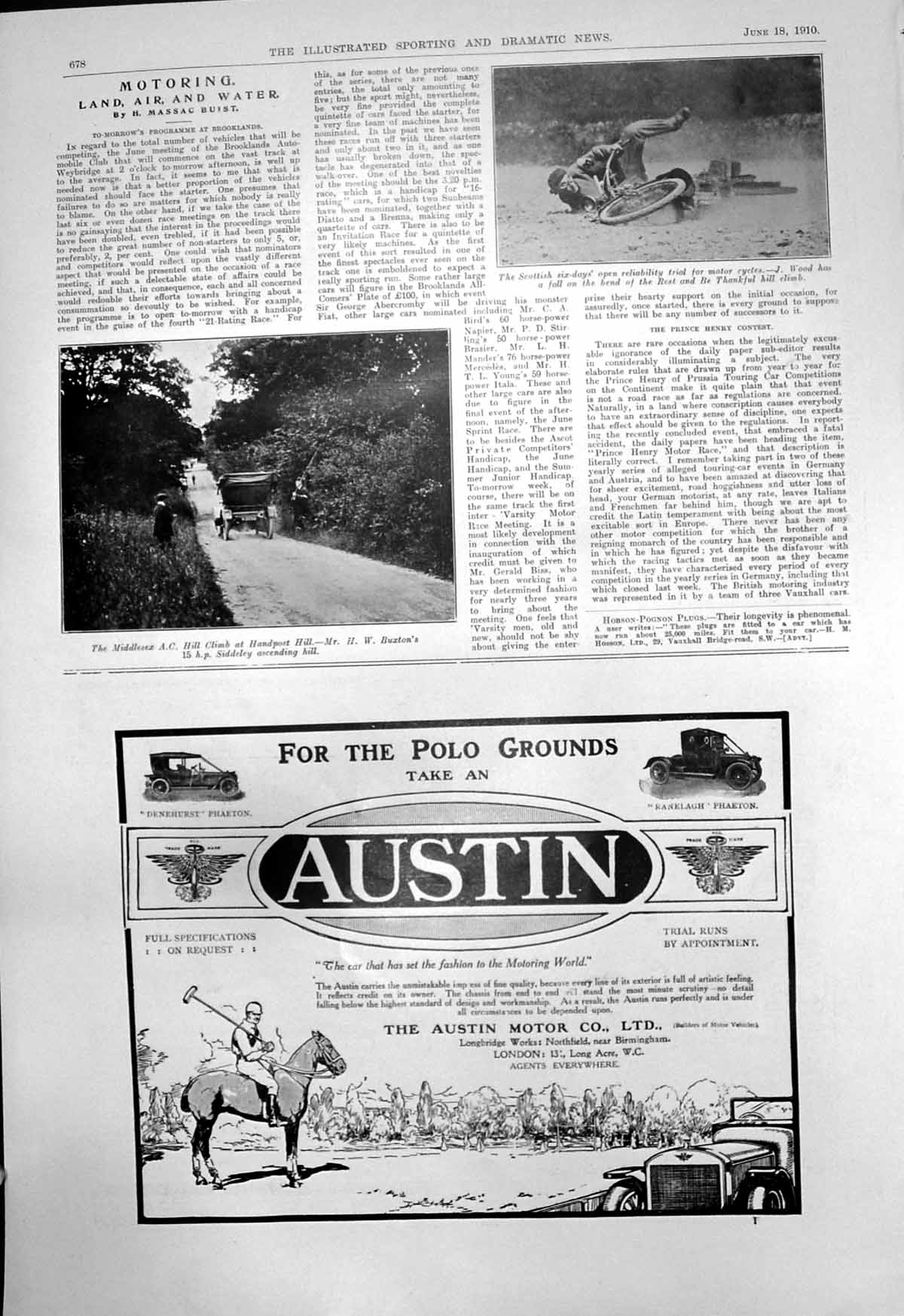 Old Scottish Trials Motor Cycles J Wood Hill Climb H Buxton Siddeley