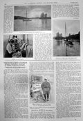 Old Print Yachting New Zealand Bon Accord Harbour Bloomfields Aorere 1910 20th