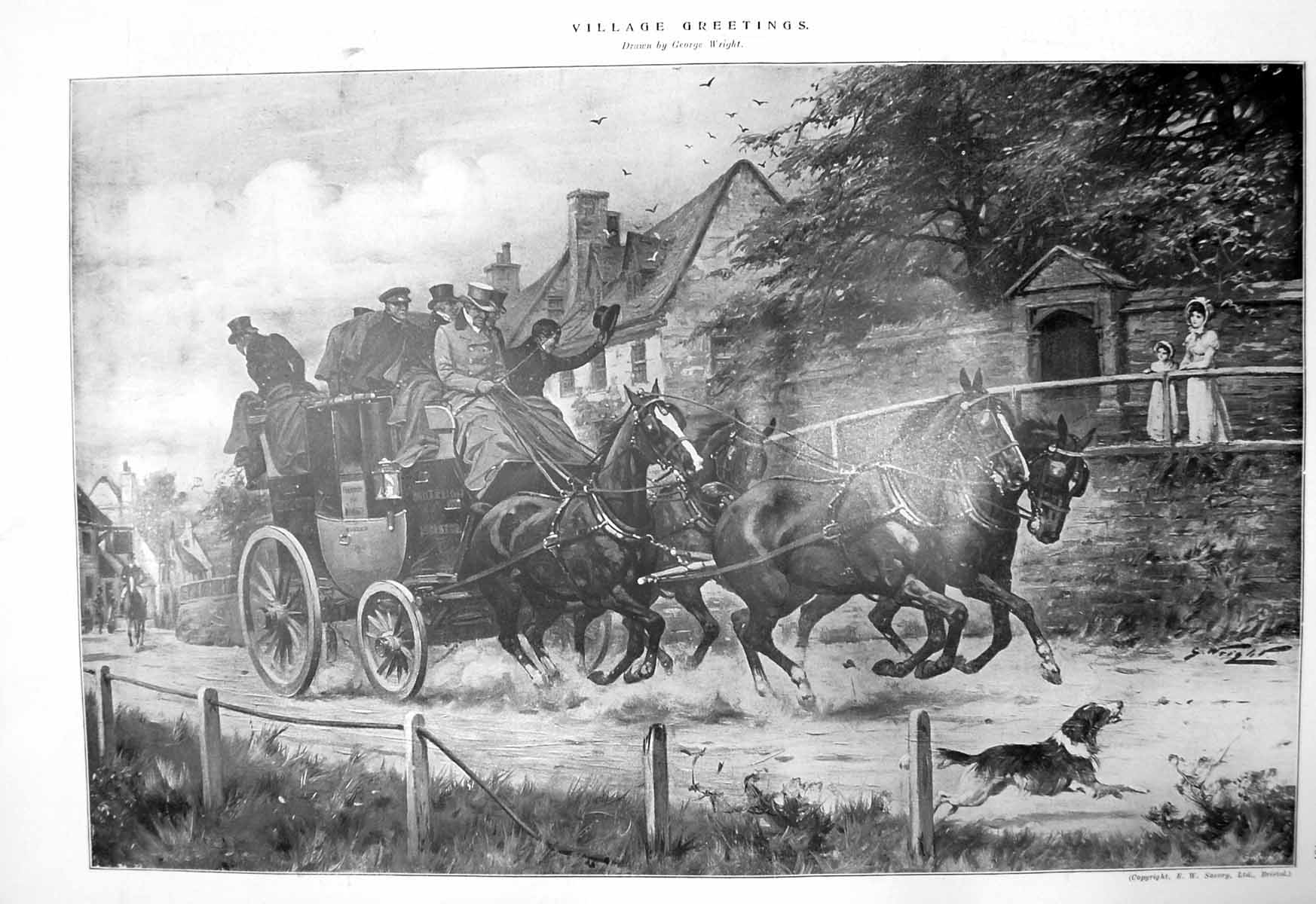Old Village Greetings G Wright Carriage Agricultural Show Liverpool19 20th