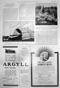 Antique Old Print Death Charles Wachter Monoplane Woverhampton Aviation 1910