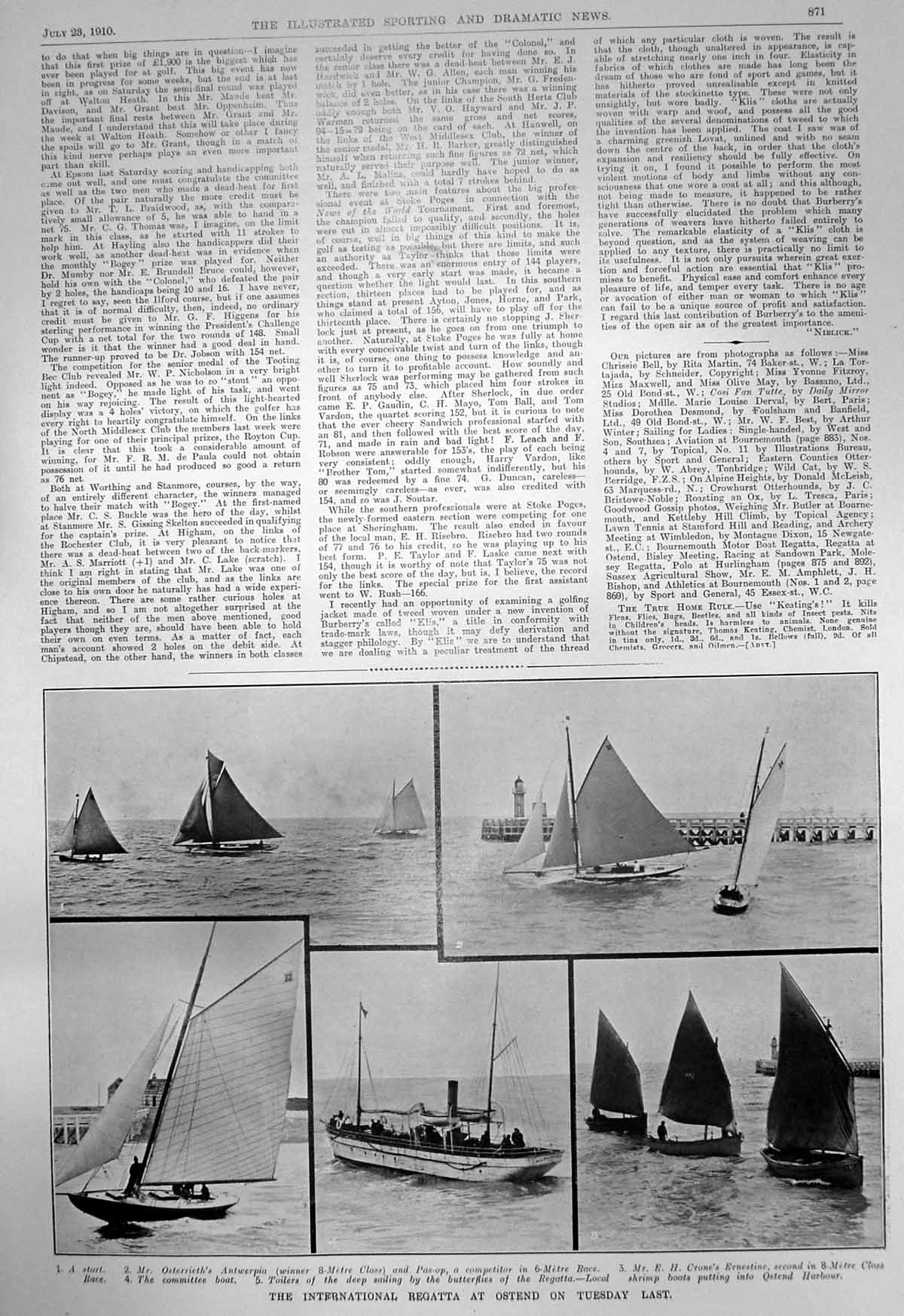 Old Regatta Ostend Sailing Ladies Sussex Agricultural Show Goat Cow19 20th