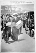 Antique Print Goodwood Ladies Hats Boxes Glass Houses Globe Enid Sass 1910 20th