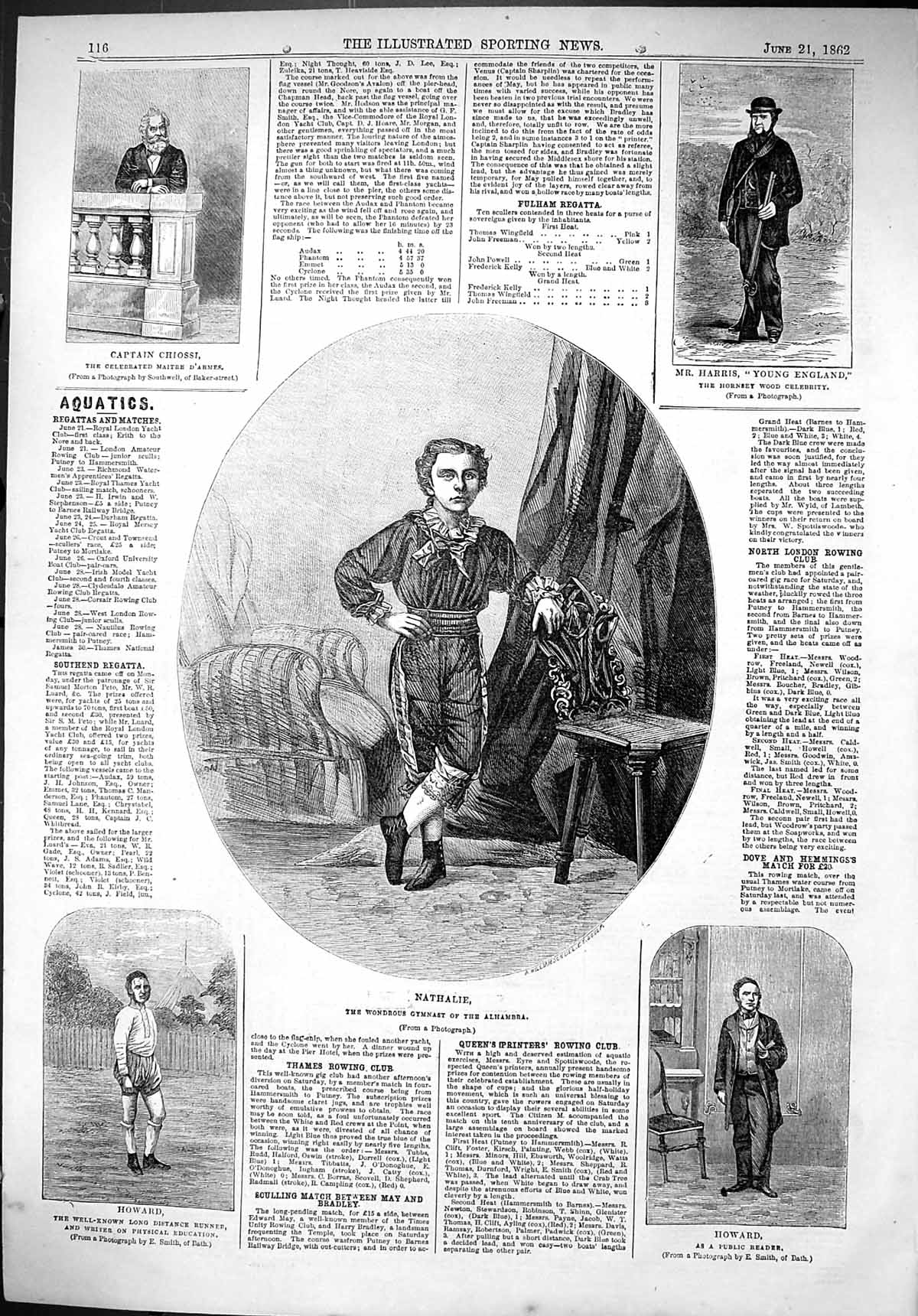Old 1862 Captain Chiossi Harris Nathalie Howard Distance Runner Sport Victorian