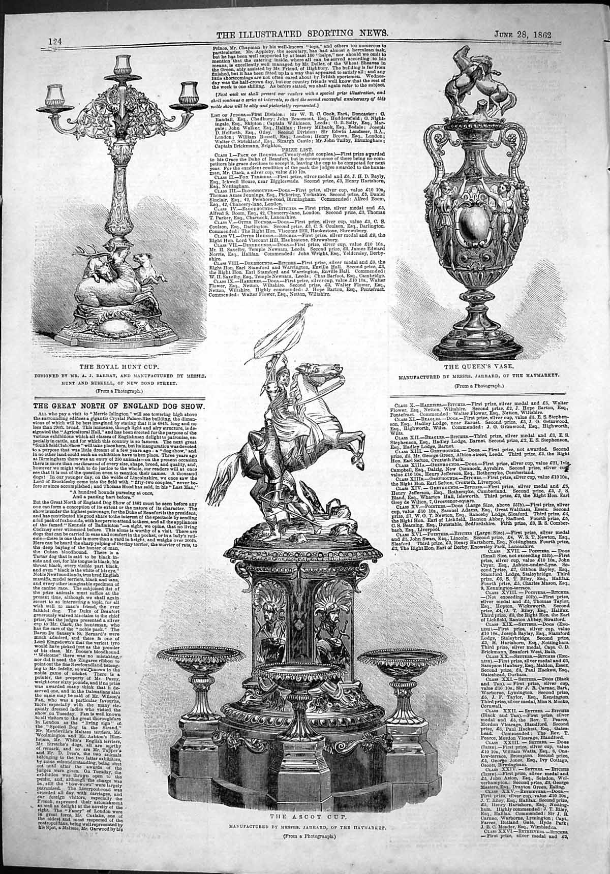 Old 1862 Royal Hunt Cup Queen'S Vase Ascot Horse Racing Trophys Sport Victorian