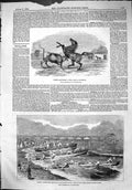Old 1862 Fight Between Bull Stallion Great Yarmouth Regatta Six-Oared Victorian