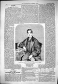 Old Print 1863 Portrait Mr Harry Montague Agent Jem Mace Langham Ireland 19th