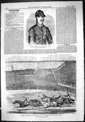 Old 1863 William Scott Famous Jockey Chester Horse Racing Rounding Gr Victorian