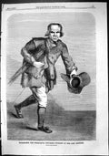 Antique Old Print 1863 Portrait Buckhorse Wonderful Deformed Pugilist Sport