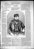 Original Old Antique Print 1863 Portrait Baldwin Cooper'S Big 'Un Man Victorian