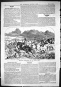 Original Old Antique Print 1864 Hunting Full Cry Horses Huntsmen Sport 19th