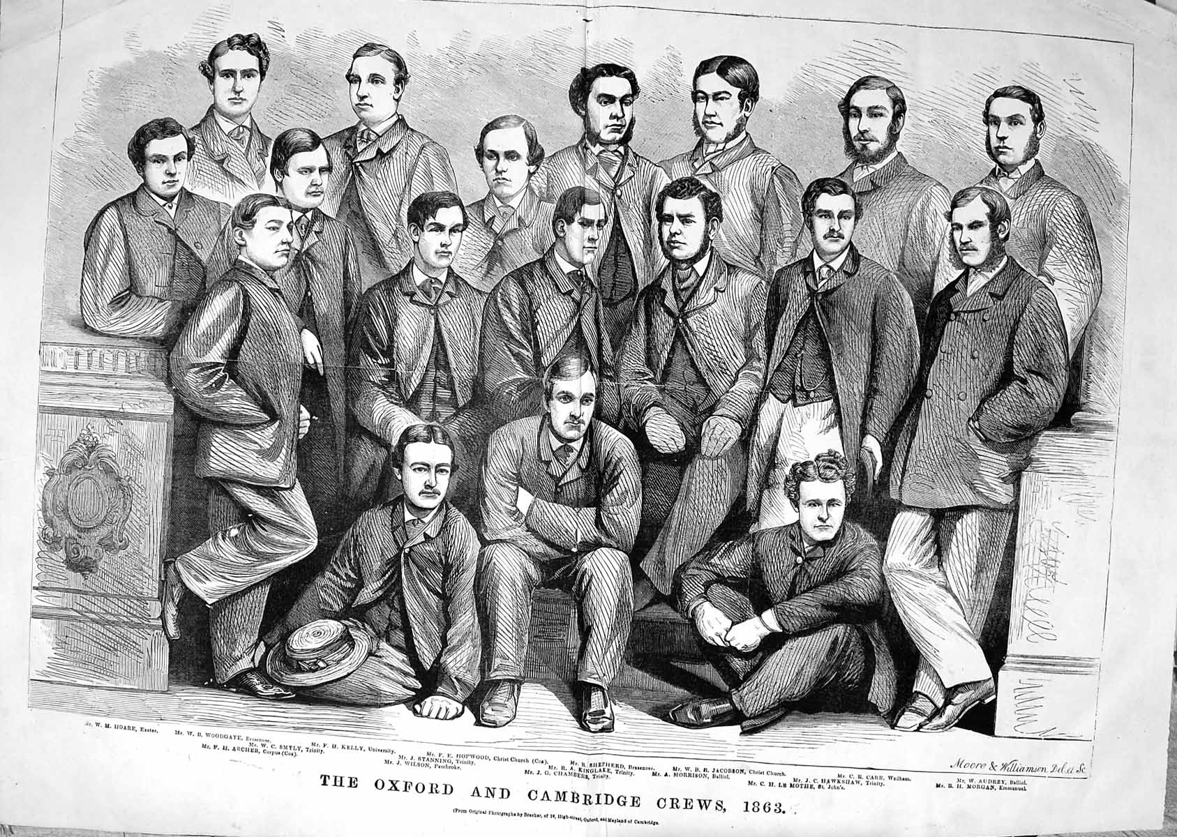 Old Oxford Cambridge Crews Kelly Hopwood Archer Jacobson Carr Mothe M