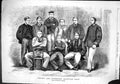 Antique Old Print 1864 Oxford Crew Cambridge Eight-Oar Boat Race Sport Men 19th